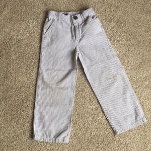 Gymboree gray and white seersucker pants